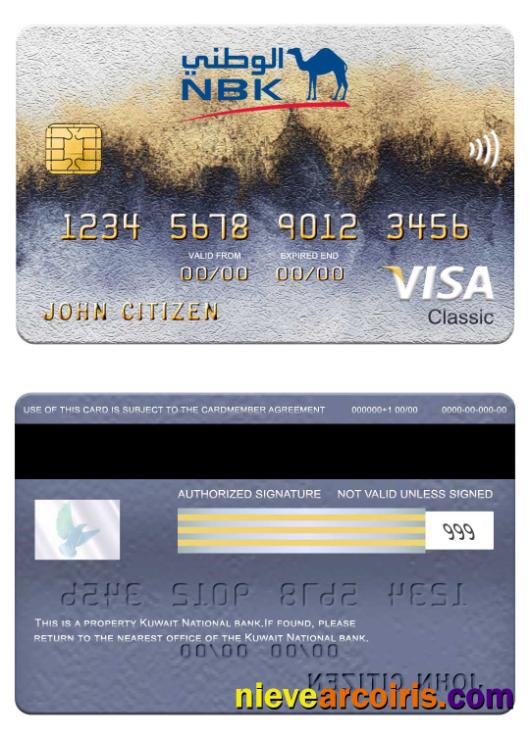 Kuwait National Bank visa classic card
